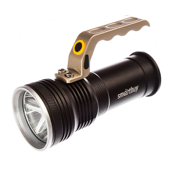 Аккумуляторный светодиодный фонарь Smartbuy CREE T6 10Вт, металлический с ручкой, аккумулятором 2x18650, IP54 - Магазин электрооборудования для дома ТурбоВольт